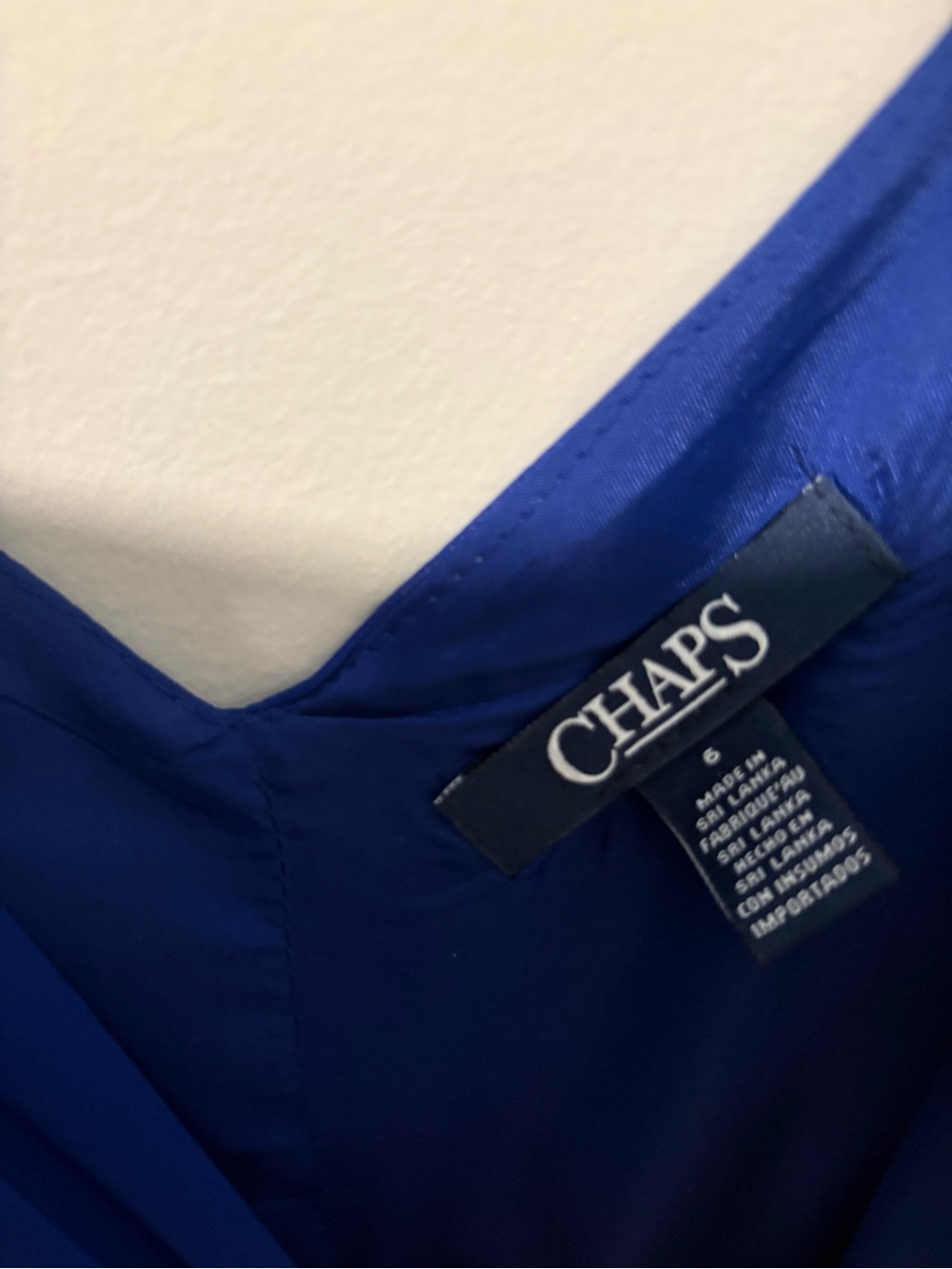 *NWOT* Chaps Royal Blue Chiffon Maxi Dress – Size 6 - Picture 4 of 10